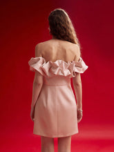 MOTF PREMIUM STEREO FLORAL OFF SHOULDER DRESS,VALENTINE'S DAY OUTFIT